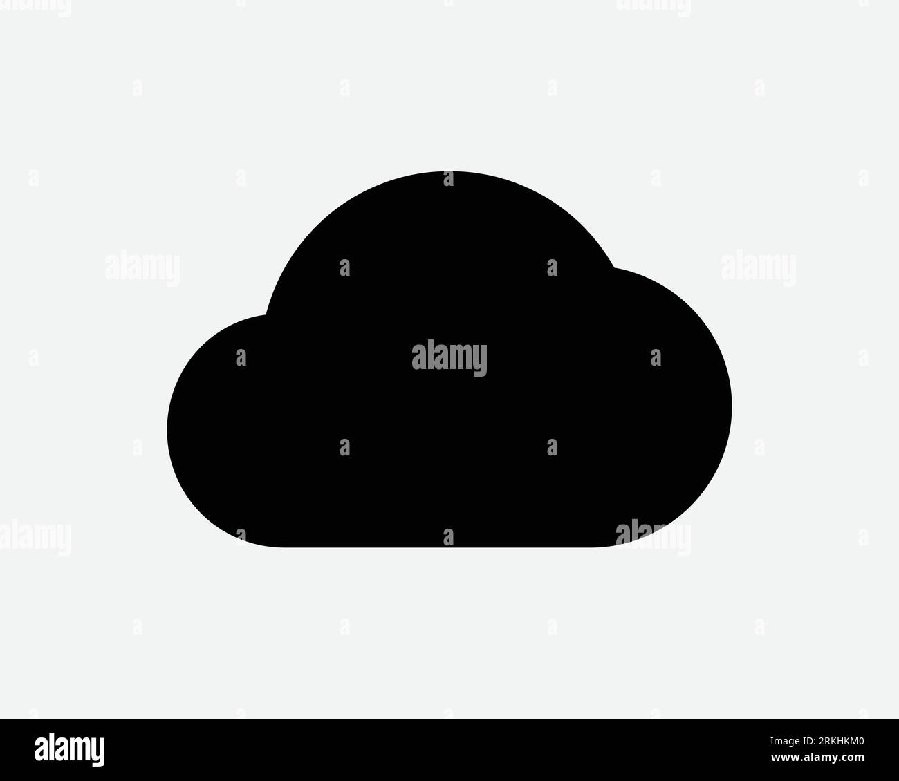 Cloud Icon Weather Season Cloudy Sky Computer Data Storage Server Internet Network Black White Outline Shape Vector Clipart Sign Symbol Illustration Stock Vector