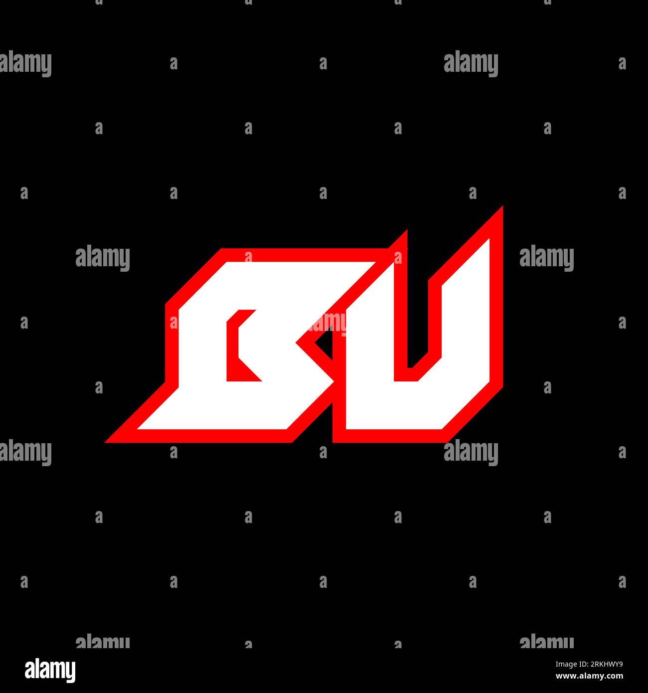 BU logo design, initial BU letter design with sci-fi style. BU logo for ...