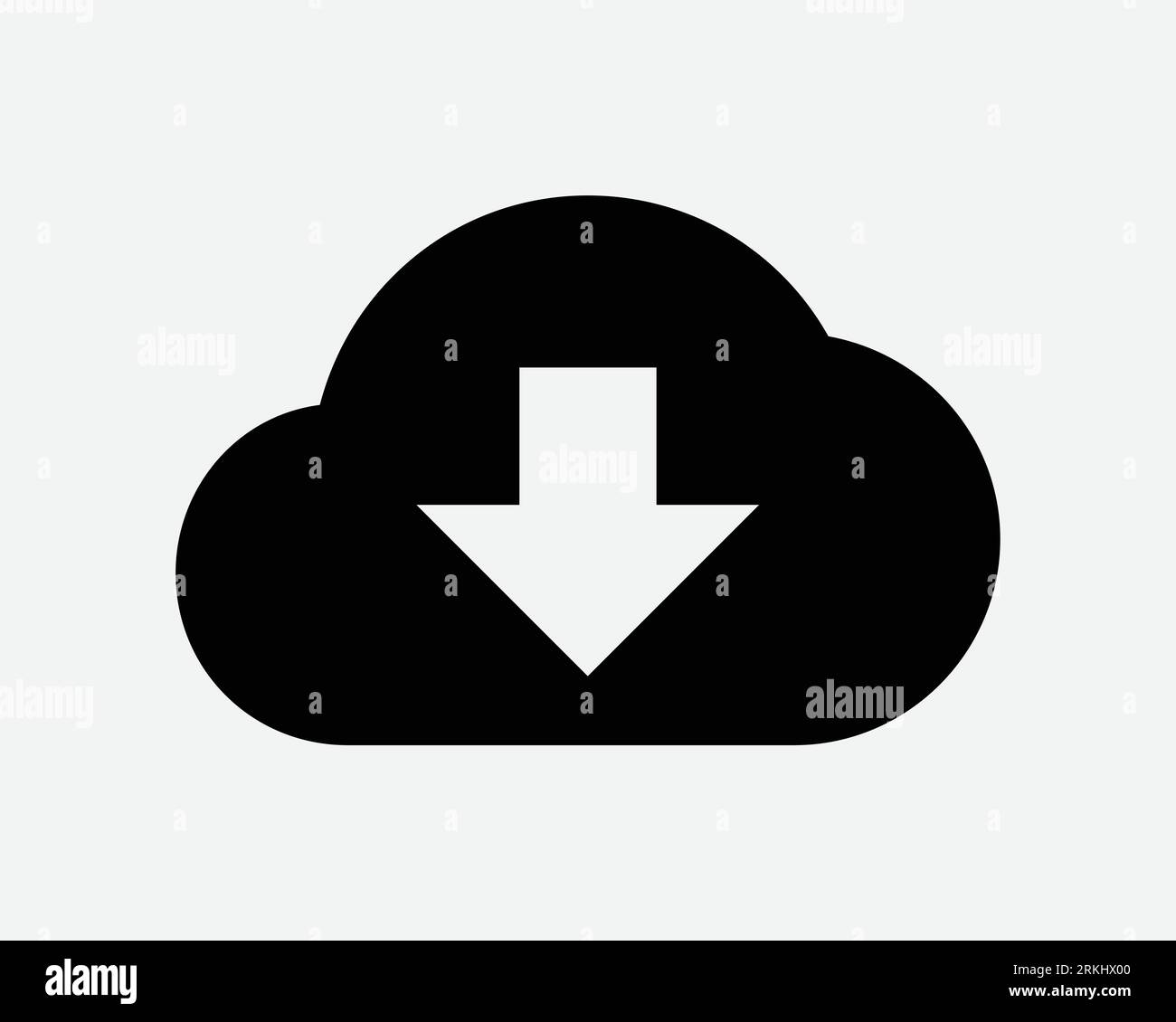 Download Cloud Icon Server Storage Internet Data Connection Computer Black White Outline Shape Vector Clipart Graphic Illustration Artwork Sign Symbol Stock Vector