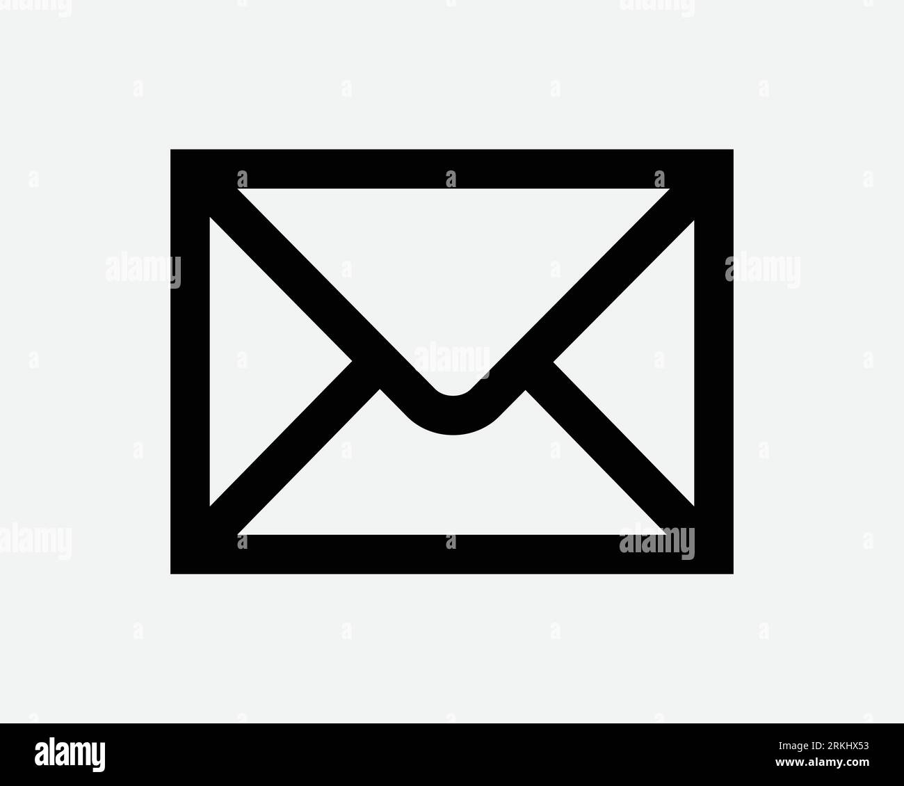 Mail Line Icon Email Envelope Message Letter Post Postal Communication Newsletter Correspondence Business Document App Black Outline Vector Symbol Sig Stock Vector