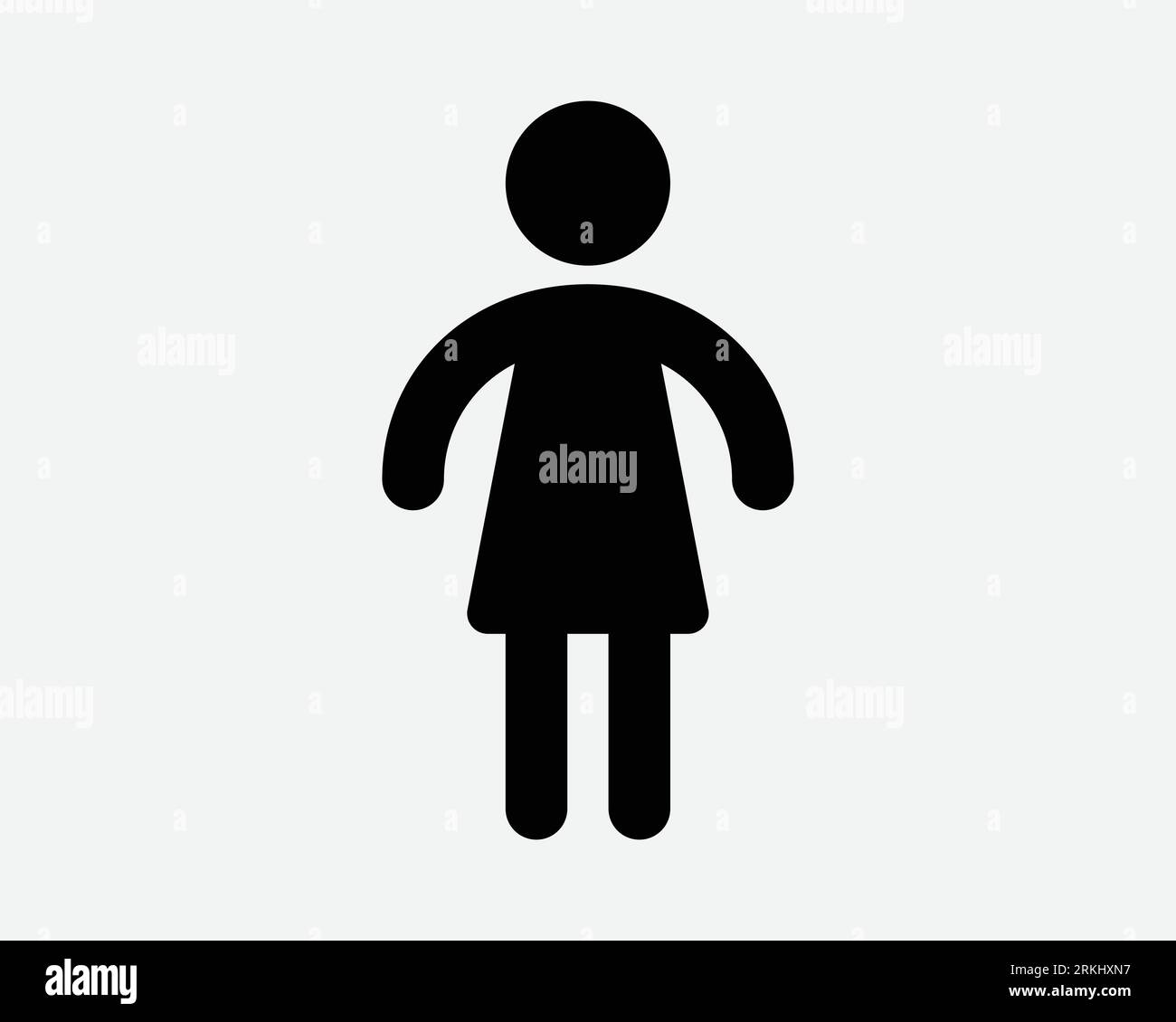 Female Stick Figure Girl Lady Woman Stand Standing Pose Bathroom Toilet  Restroom Icon Black White Outline Shape Vector Clipart Graphic Sign Symbol  Stock Vector Image \u0026 Art - Alamy, image size:1300x1130