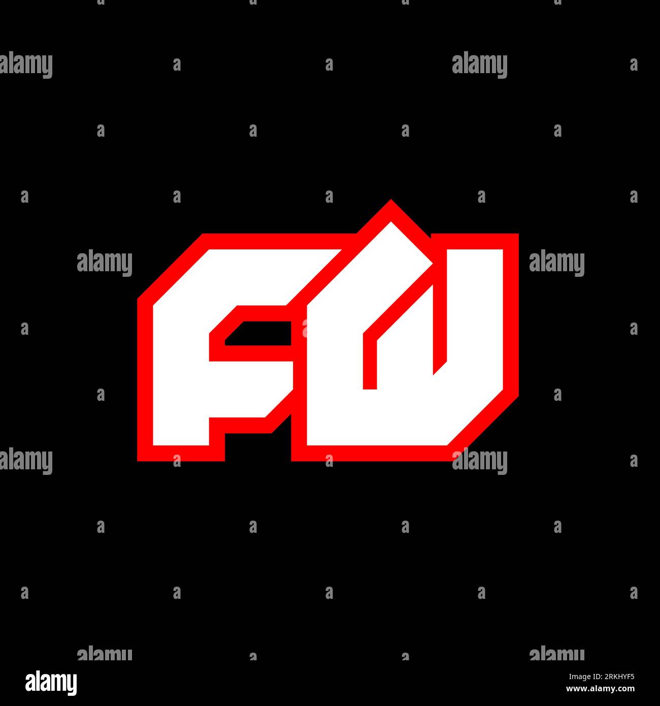FW logo design, initial FW letter design with sci-fi style. FW logo for ...