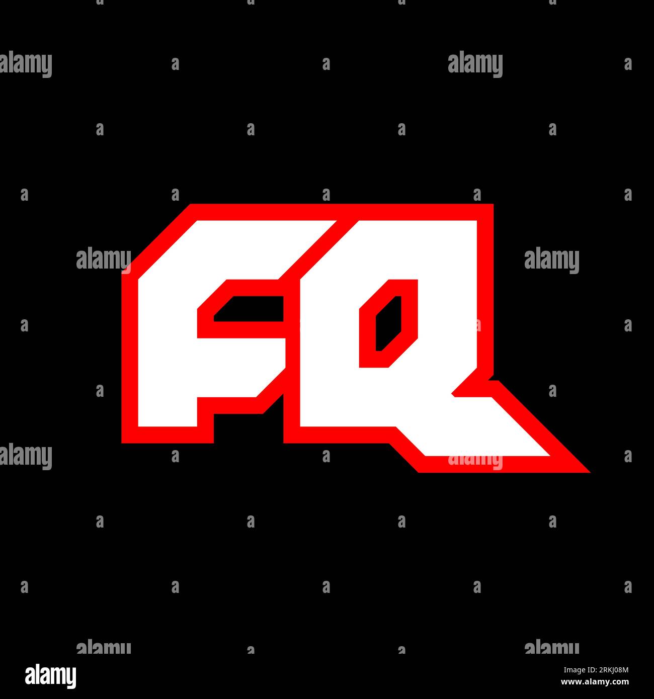FQ logo design, initial FQ letter design with sci-fi style. FQ logo for ...