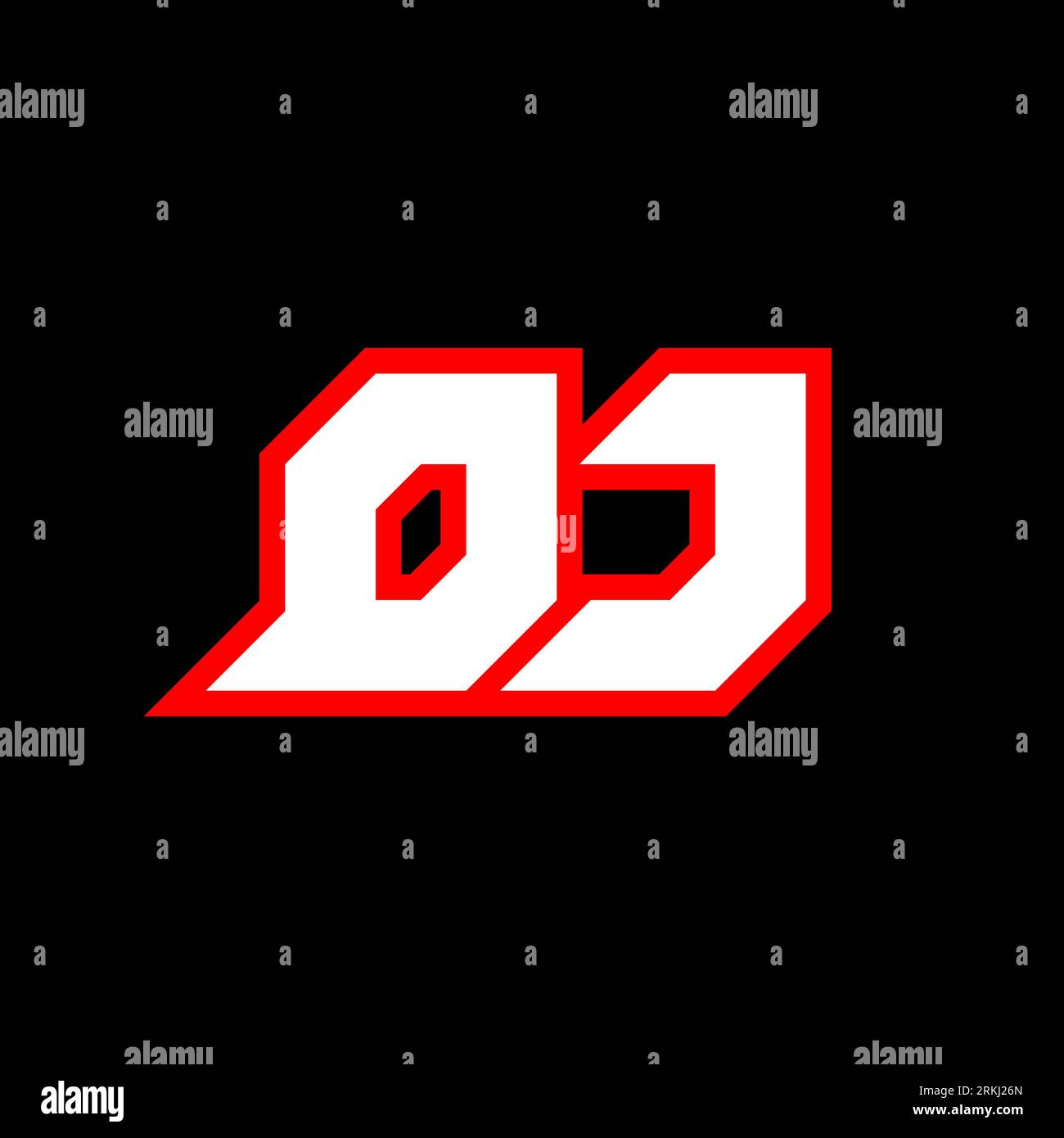 DJ logo design, initial DJ letter design with sci-fi style. DJ logo for game, esport, Technology, Digital, Community or Business. D J sport modern Ita Stock Vector