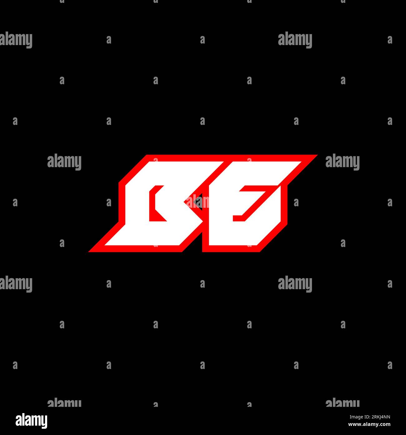 BE logo design, initial BE letter design with sci-fi style. BE logo for game, esport, Technology, Digital, Community or Business. B E sport modern Ita Stock Vector