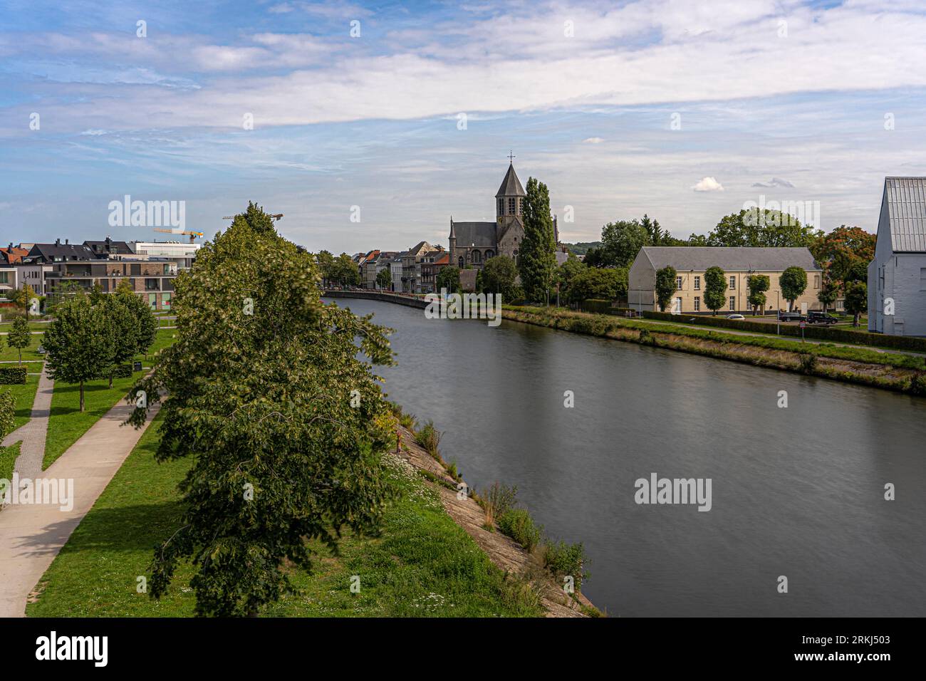 City Oudenaarde name in french Audenarde located in the province Oost-vlaanderen in Belgium.  District Gent.  Famous for tapestry production.  V Stock Photo