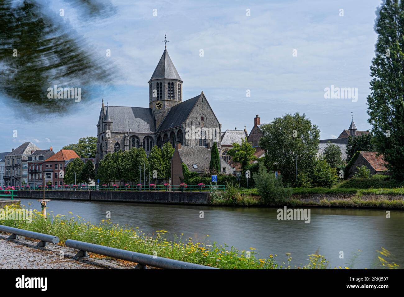 City Oudenaarde name in french Audenarde located in the province Oost-vlaanderen in Belgium.  District Gent.  Famous for tapestry production.  V Stock Photo
