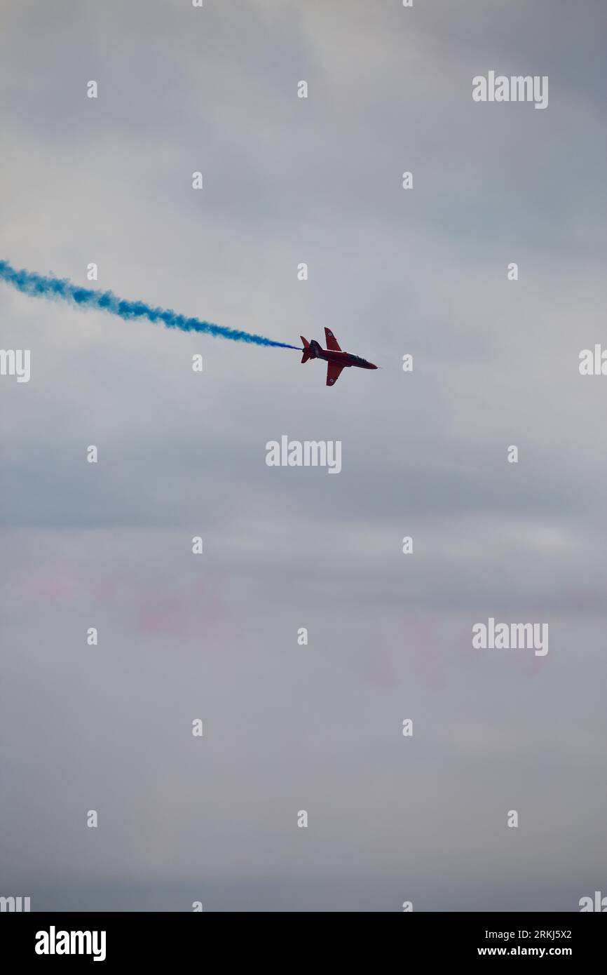 Red Arrows display team at the Clacton Air Show Stock Photo Alamy