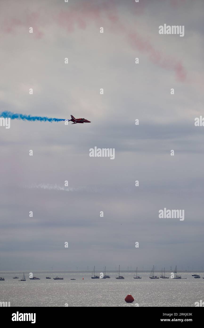 Red Arrows display team at the Clacton Air Show Stock Photo Alamy
