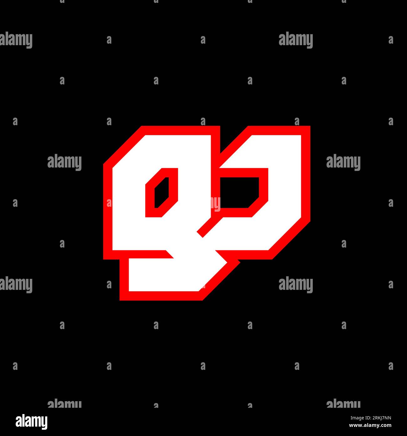 GJ logo design, initial GJ letter design with sci-fi style. GJ logo for ...