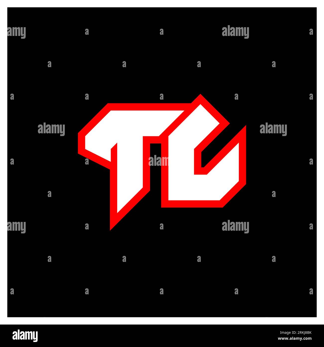TL logo design, initial TL letter design with sci-fi style. TL logo for game, esport, Technology, Digital, Community or Business. T L sport modern Ita Stock Vector