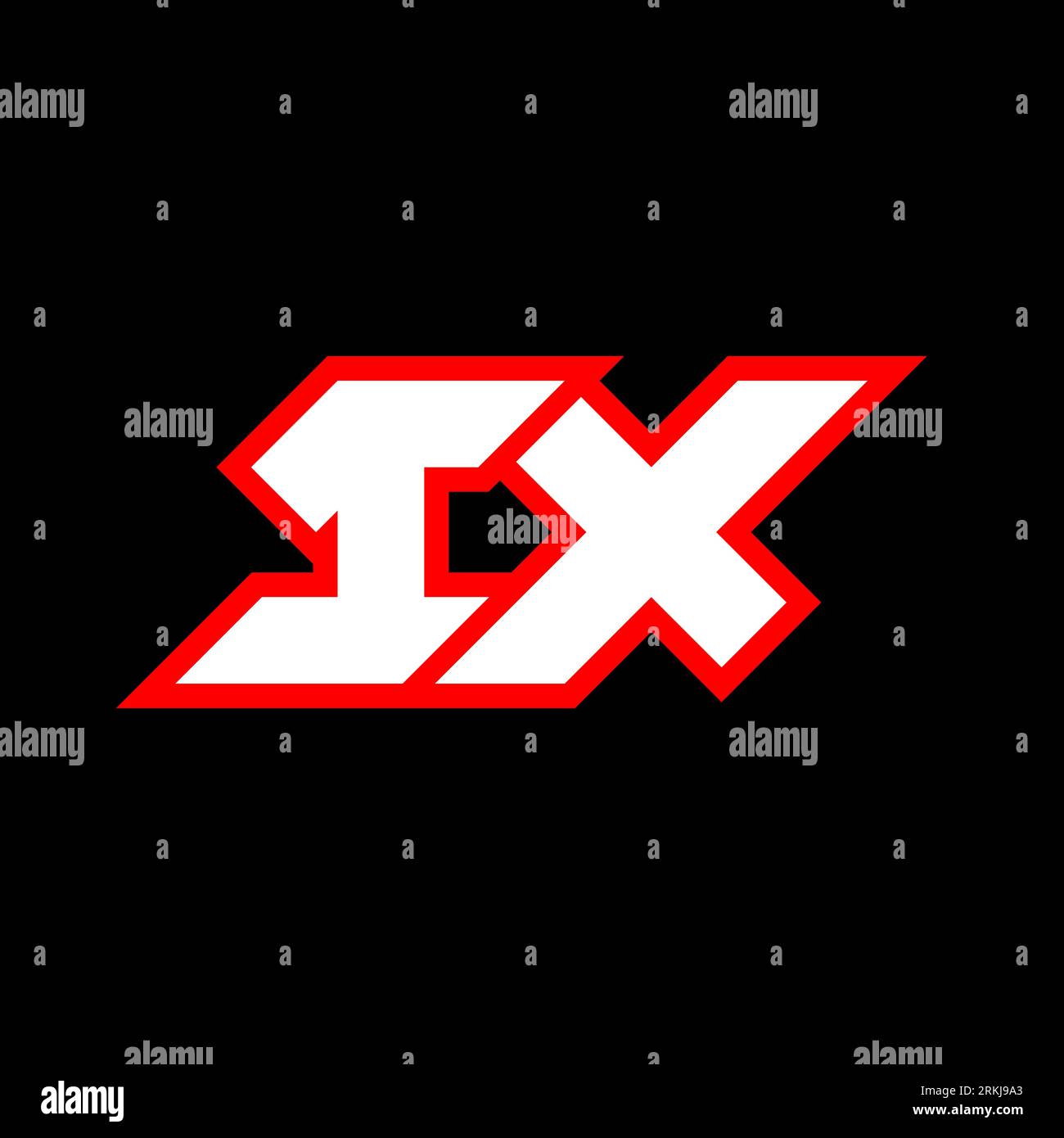 IX logo design, initial IX letter design with sci-fi style. IX logo for game, esport, Technology, Digital, Community or Business. I X sport modern Ita Stock Vector