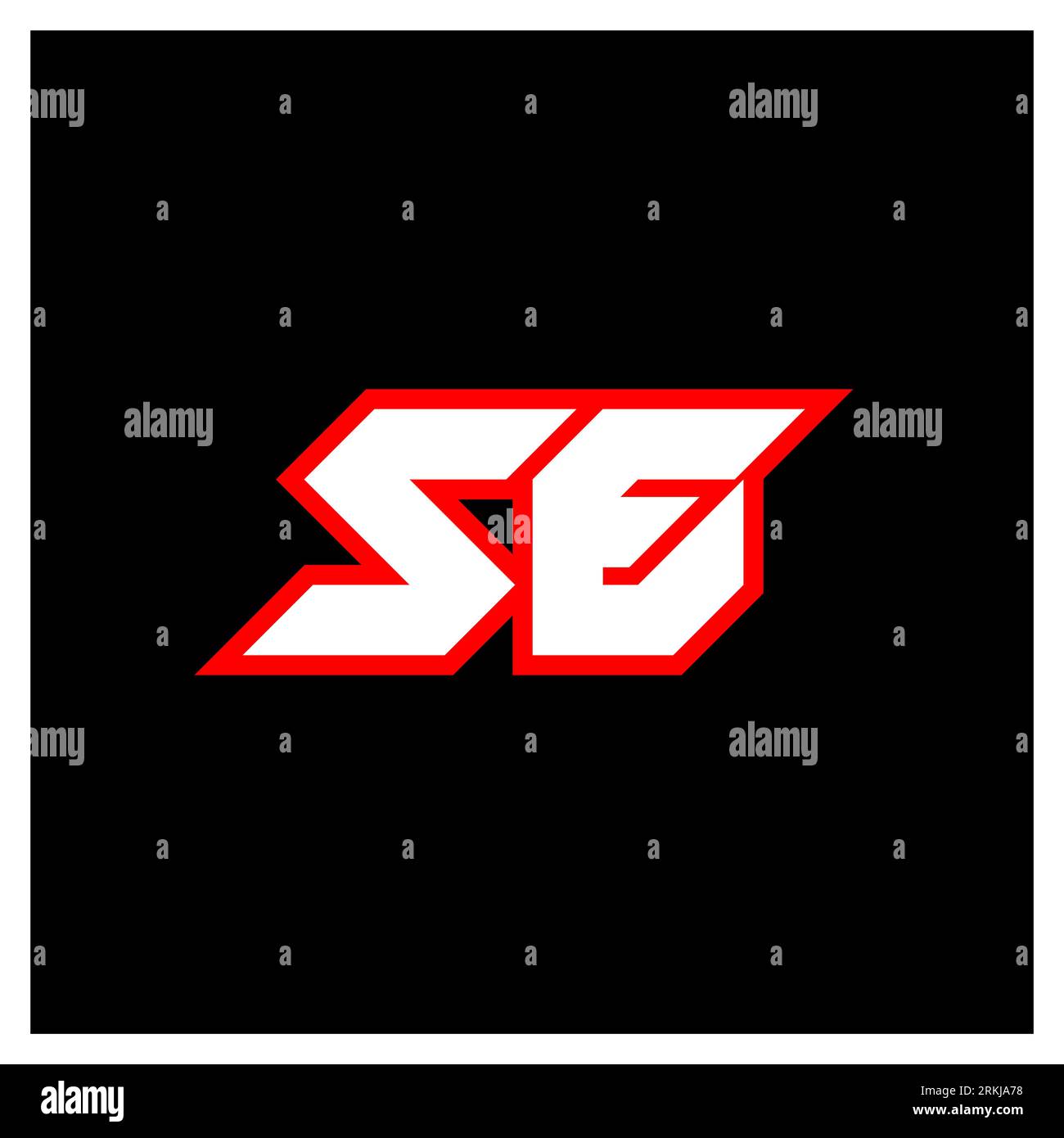 SE logo design, initial SE letter design with sci-fi style. SE logo for game, esport, Technology, Digital, Community or Business. S E sport modern Ita Stock Vector