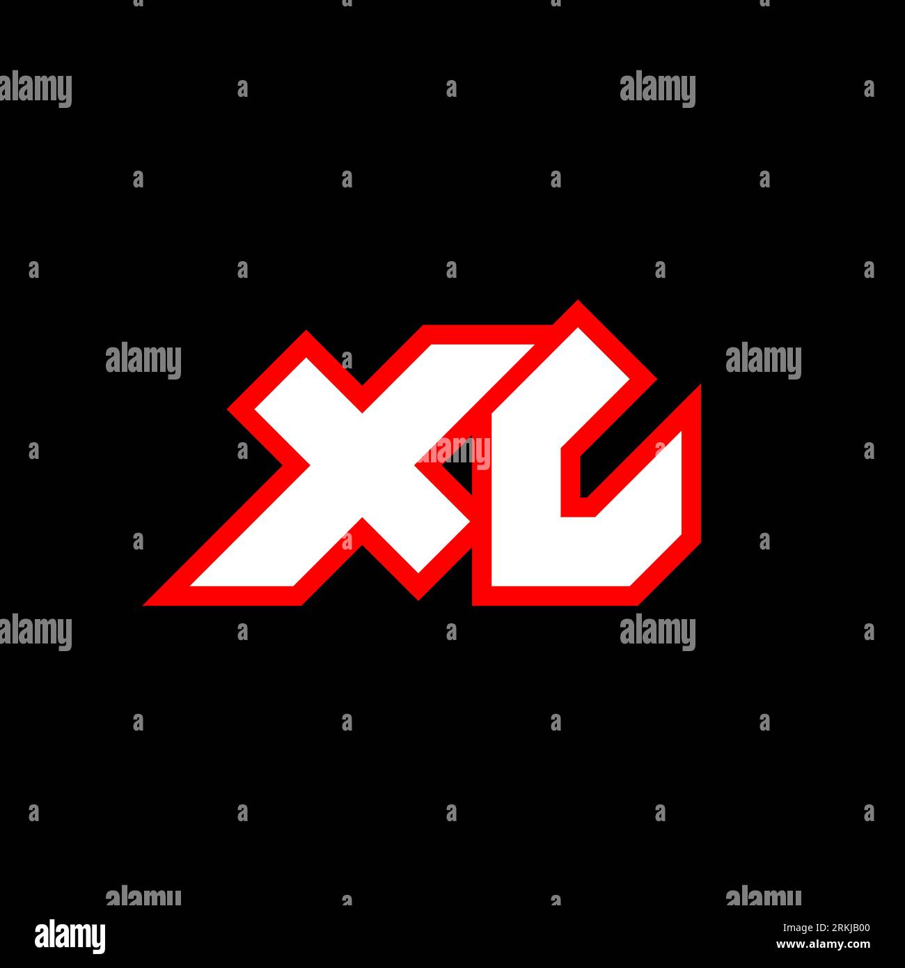 XL logo design, initial XL letter design with sci-fi style. XL logo for game, esport, Technology, Digital, Community or Business. X L sport modern Ita Stock Vector