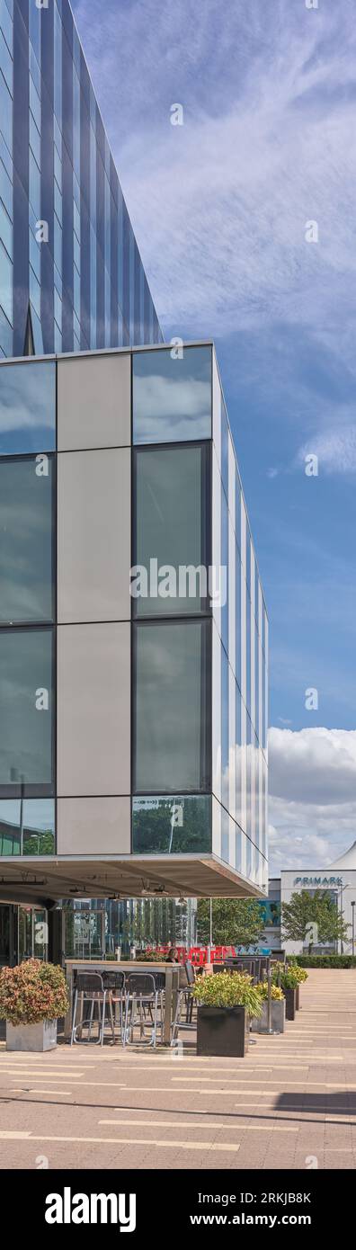 The Qube bar and retaurant at the Cube building in Corby, England. Stock Photo