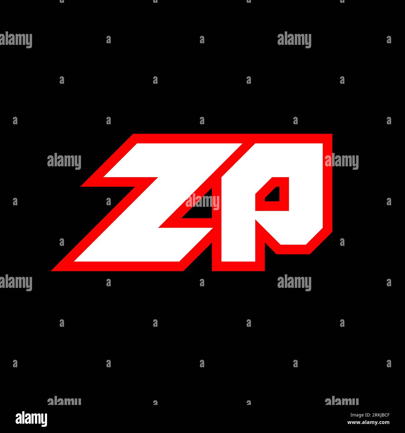ZP logo design, initial ZP letter design with scifi style. ZP logo for