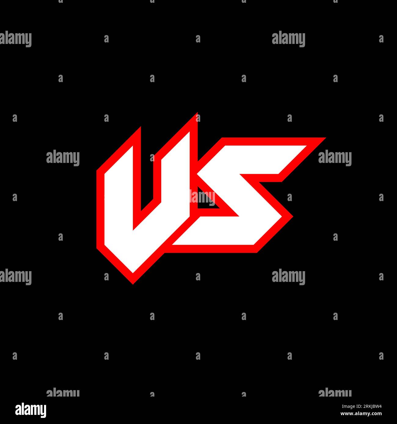 VS logo design, initial VS letter design with sci-fi style. VS logo for game, esport, Technology, Digital, Community or Business. V S sport modern Ita Stock Vector