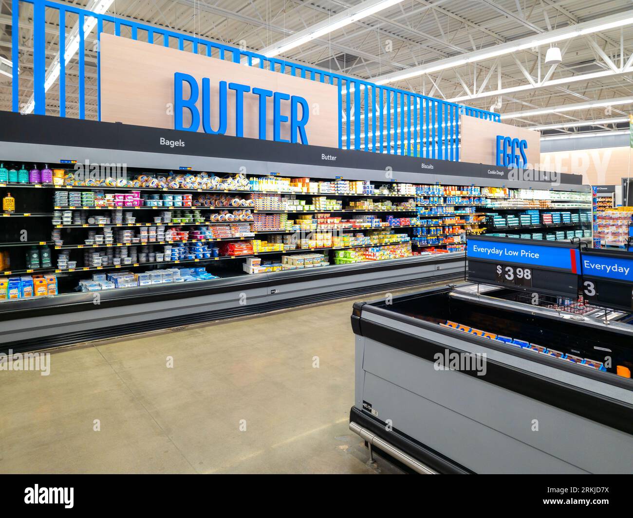 New Hartford, New York Aug 22, 2023 Closeup View of Butter and Eggs