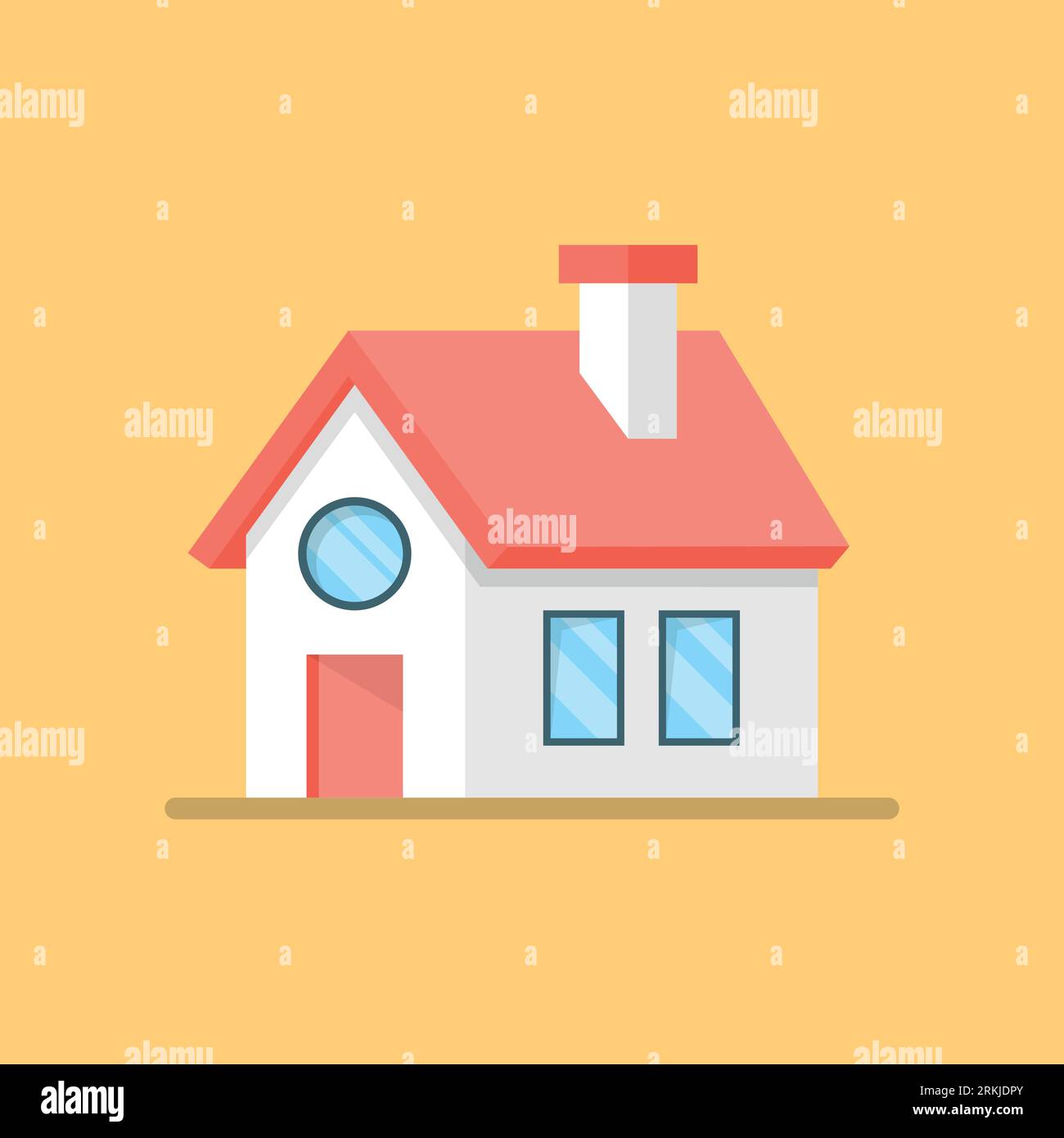 House icon in flat style. Home vector illustration on isolated ...