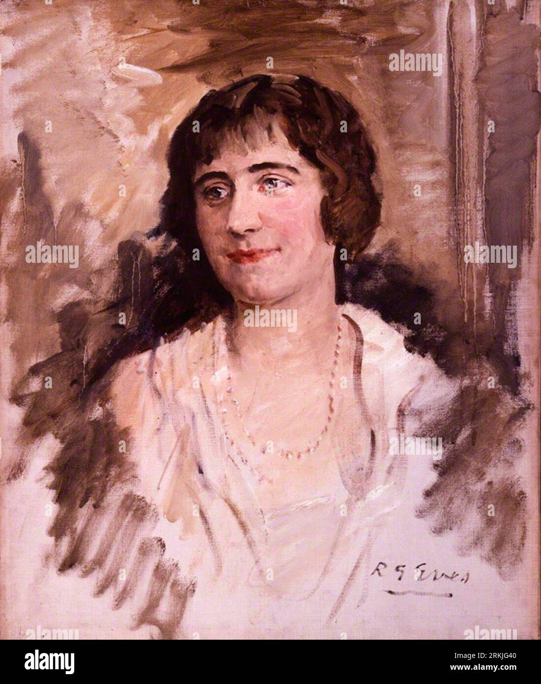 Queen Elizabeth, the Queen Mother 1924 by Reginald Grenville Eves Stock