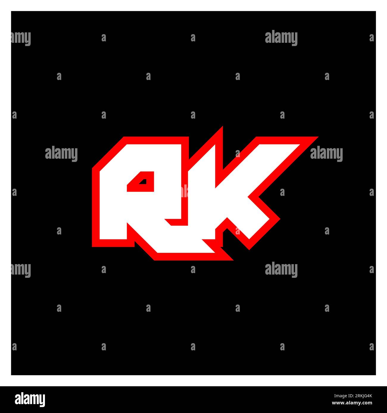 Premium Vector | Letter rk or kr logo design with modern shape