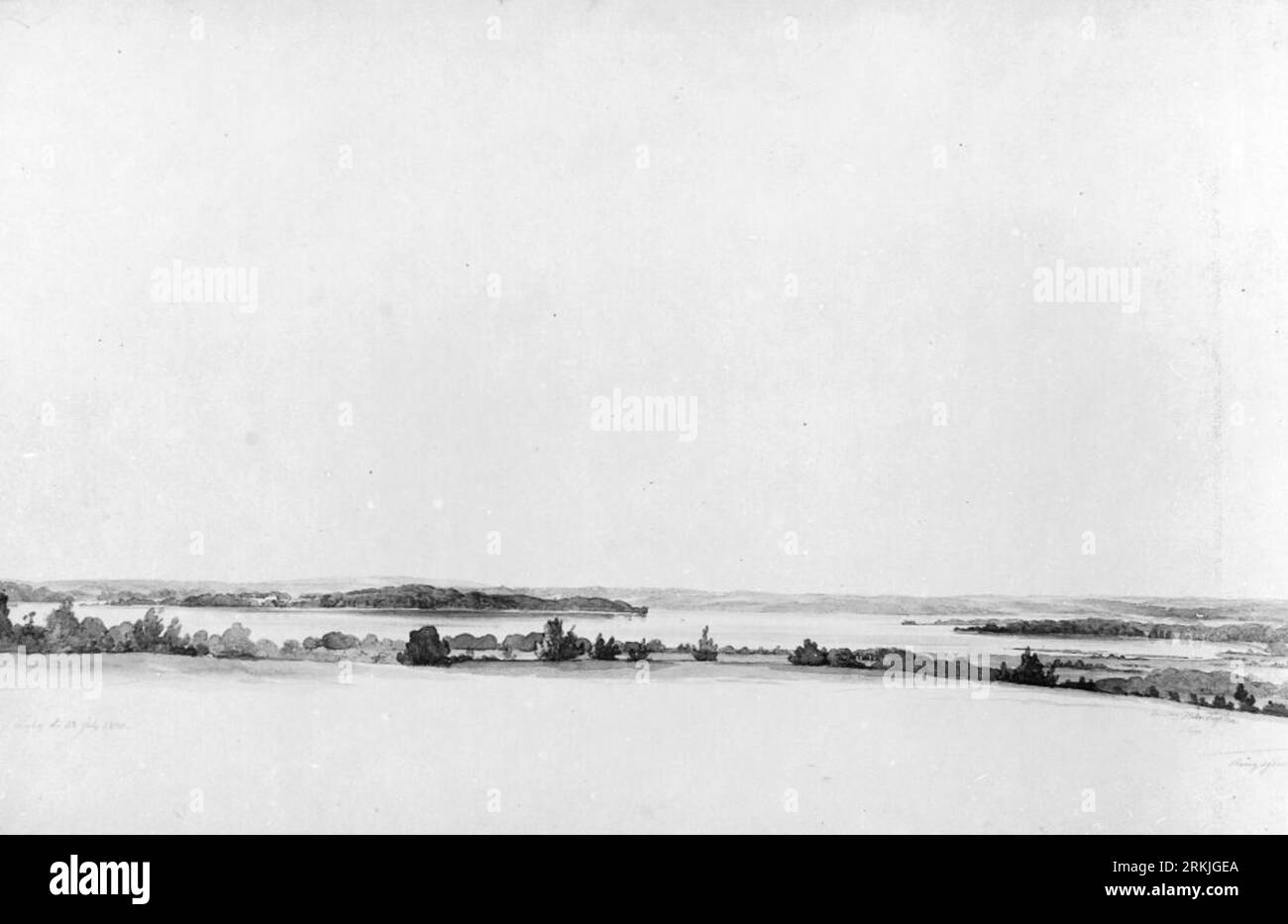 Ringsjön, Skåne 1840 by Joseph Magnus Stäck Stock Photo - Alamy
