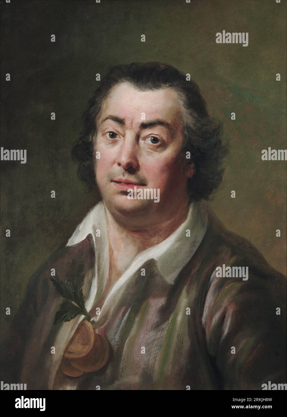 Portrait of Johannes le Francq van Berkhey (1729-1812) 18th century by Hendrik Pothoven Stock Photo