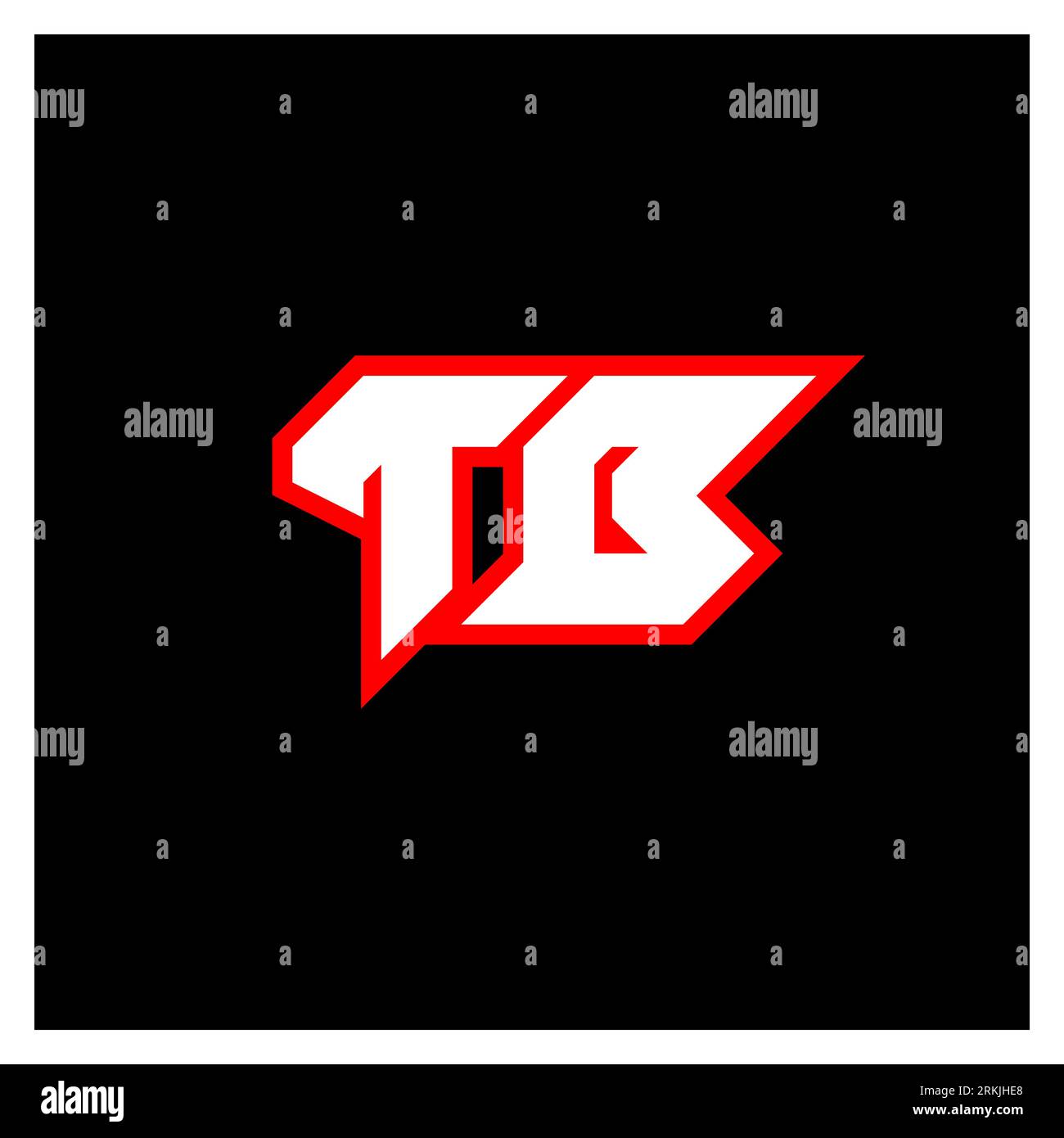 TB logo design, initial TB letter design with sci-fi style. TB logo for