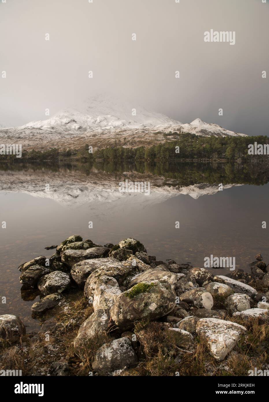 Winter conditions in Torridon, West Highlands of Scotland, UK Stock Photo