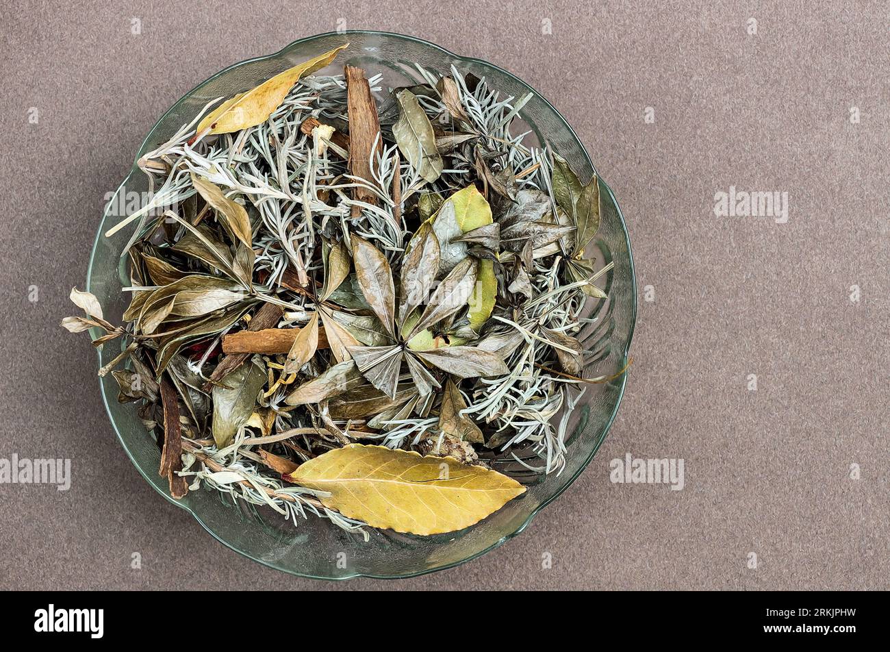 Dried leaves for use in potpourri