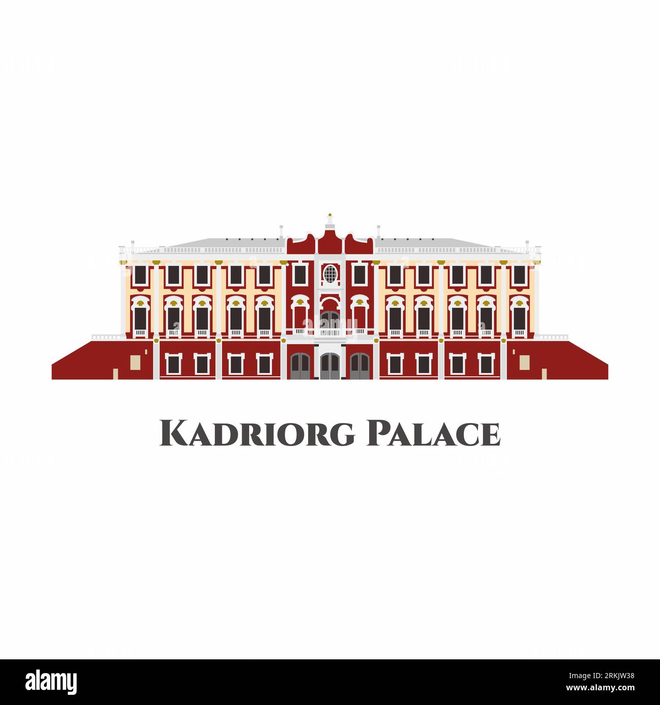 Kadriorg Palace in Tallinn, Estonia. Very interesting display of artifacts in a beautiful building. Well worth a visit. Very recommended for your trip Stock Vector