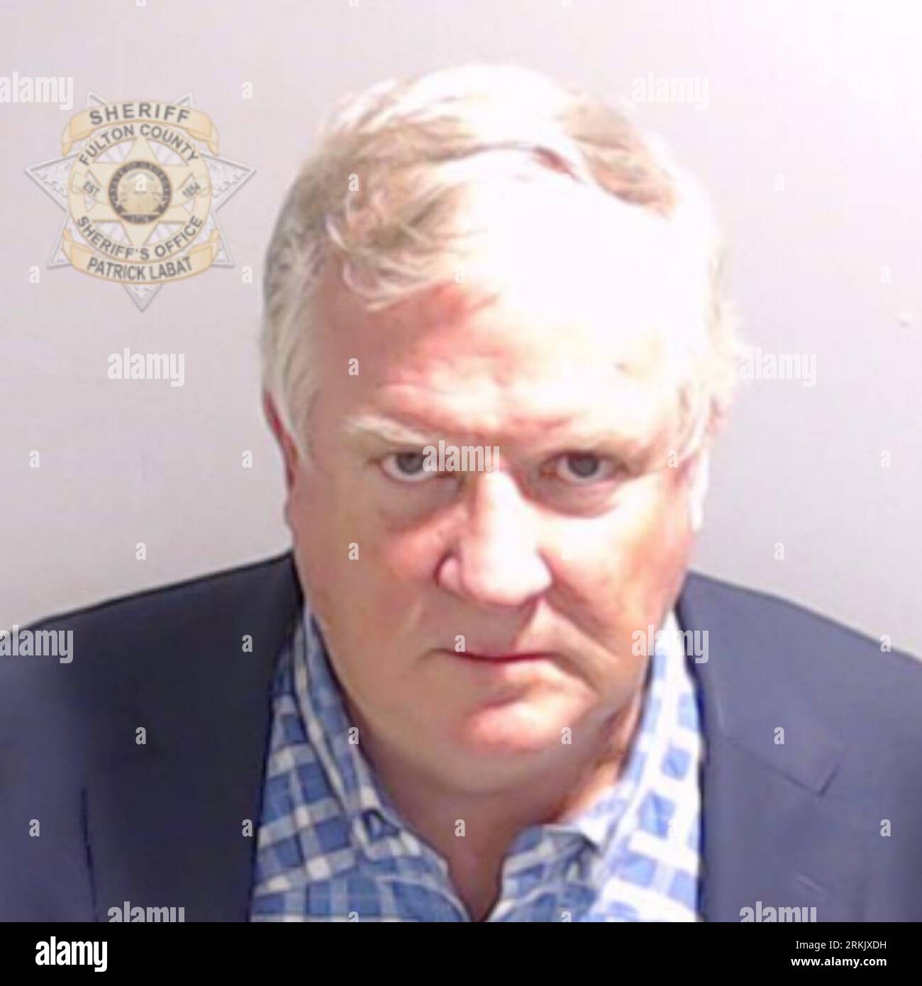 Atlanta, United States. 25th Aug, 2023. Robert Cheeley is pictured in this photo provided by the Fulton County Sheriff's Office on Friday, August 25, 2023, in Atlanta, GA. Cheeley has been charged in Georgia for alleged attempts to overturn the results of the state's 2020 presidential election and has now turned himself in as part of the conspiracy prosecution. Photo via Fulton County Sheriff's Office/UPI Credit: UPI/Alamy Live News Stock Photo