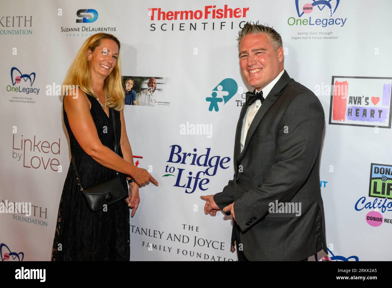 Los Angeles, USA. 24th Aug, 2023. Bridge to Life Jennifer Guzman, Aaron Gilchrist attend OneLegacy Annual Ava's Heart Award Gala at The Taglyan Complex, Los Angeles, CA August 24, 2023 Credit: Eugene Powers/Alamy Live News Stock Photo