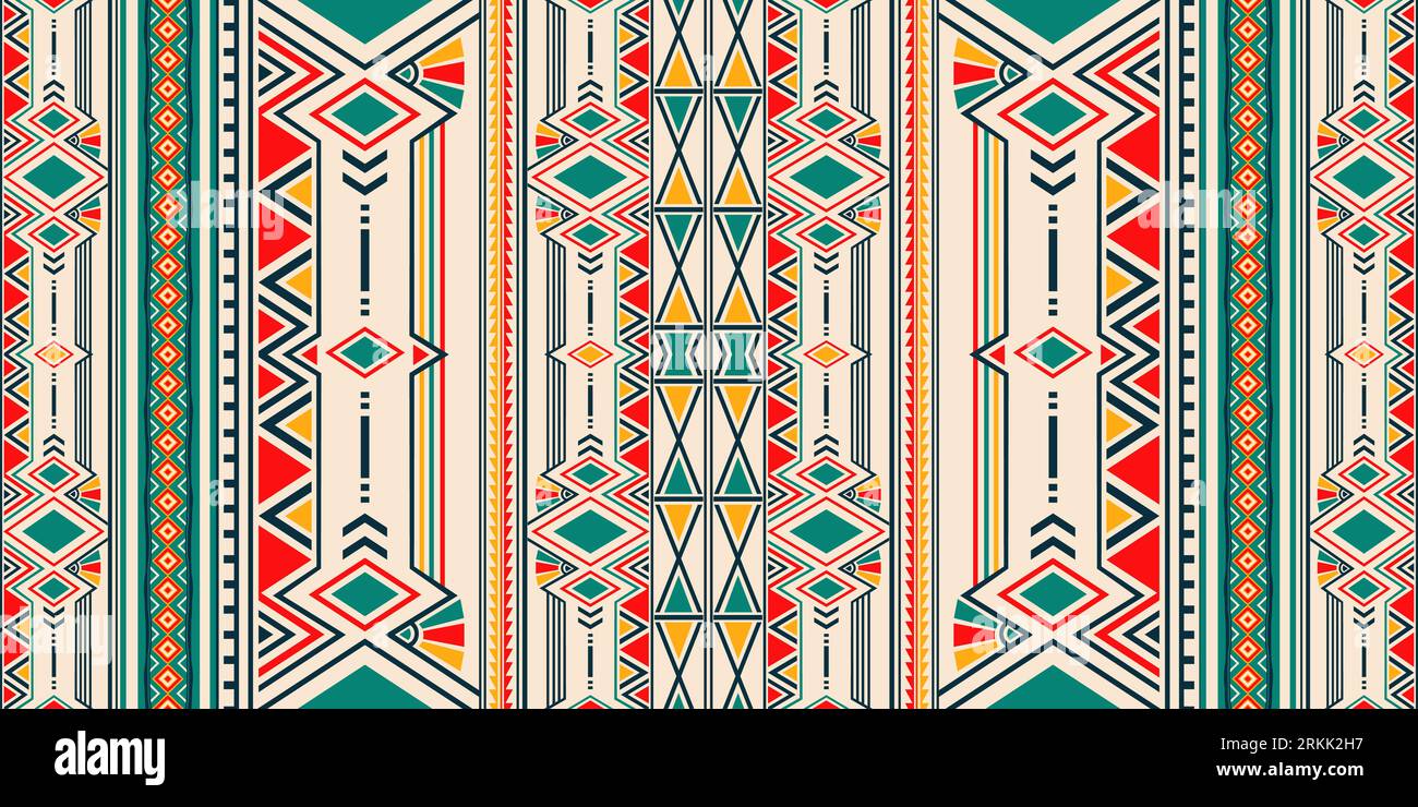 Ethnic geometric folklore ornament pattern Stock Vector