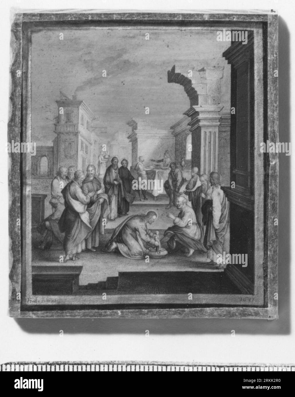 Scener ur Kristi liv 1631 by Friedrich Brentel Stock Photo