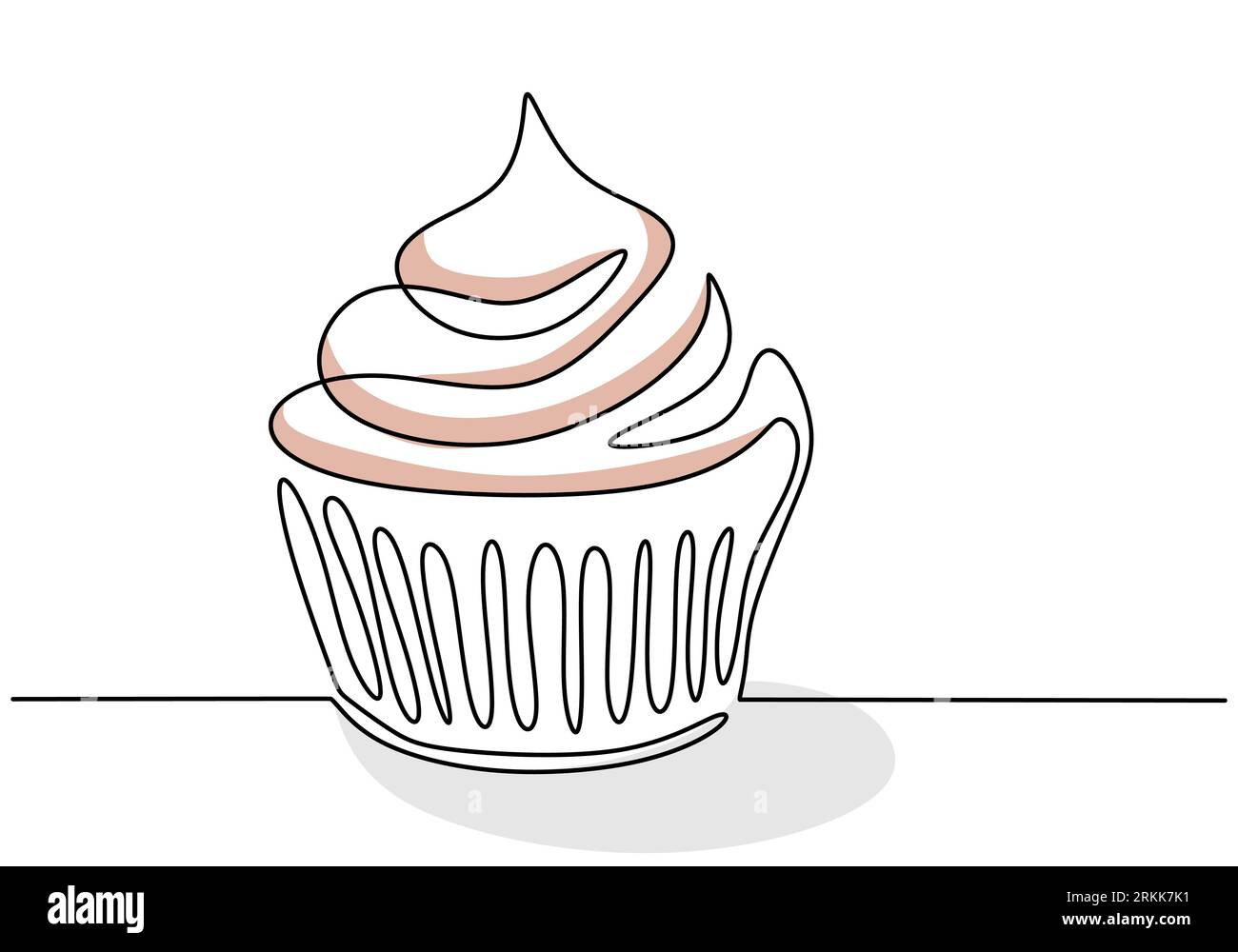 single-continuous-line-of-big-cupcake-big-cupcake-fast-food-in-one