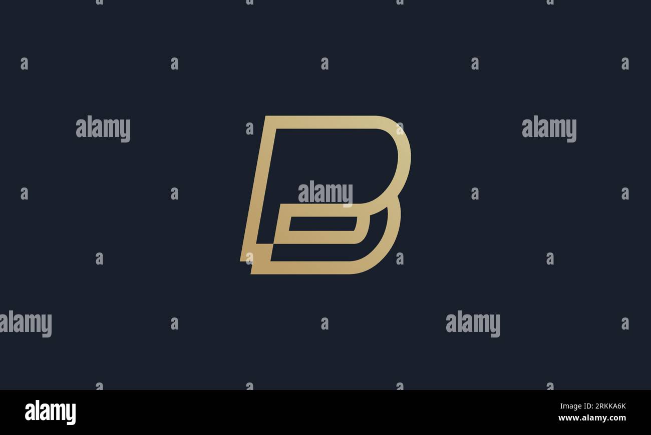Creative and Minimalist Letter BP PB Logo Design , PB BP Monogram Stock Vector