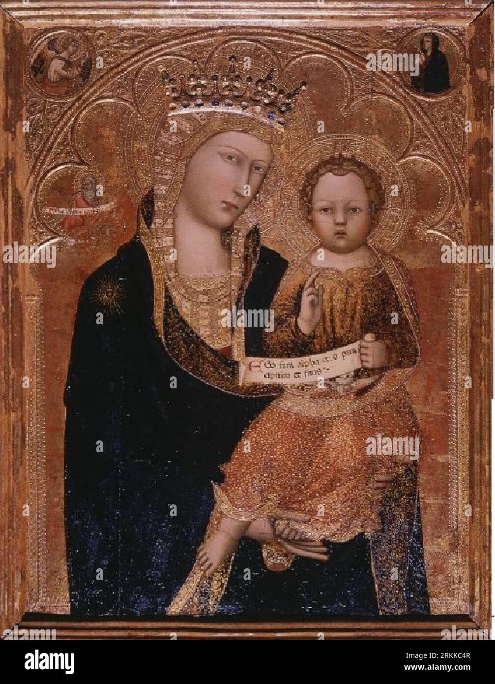 Madonna and Child circa 1390 by Andrea Vanni Stock Photo
