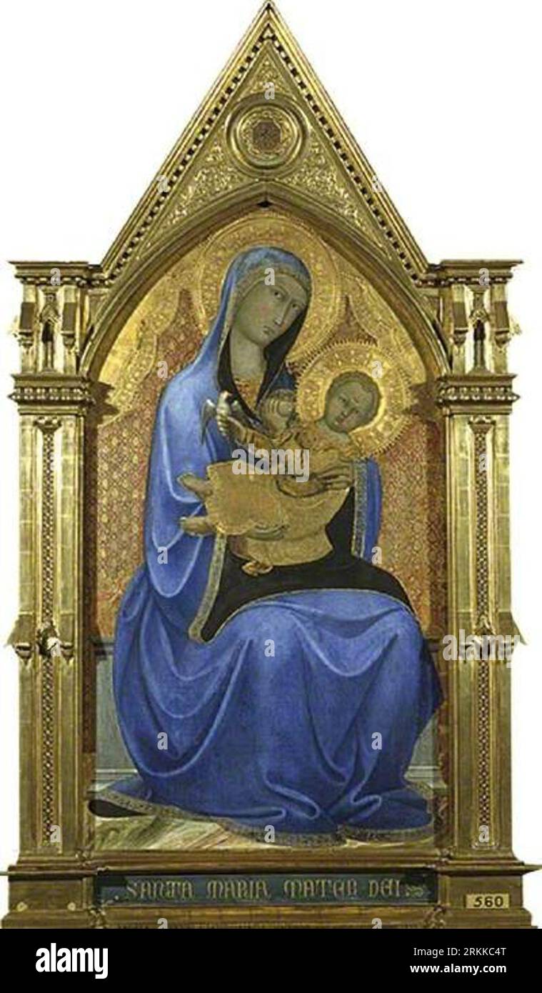 Virgin and Child 1400 by Andrea Vanni Stock Photo