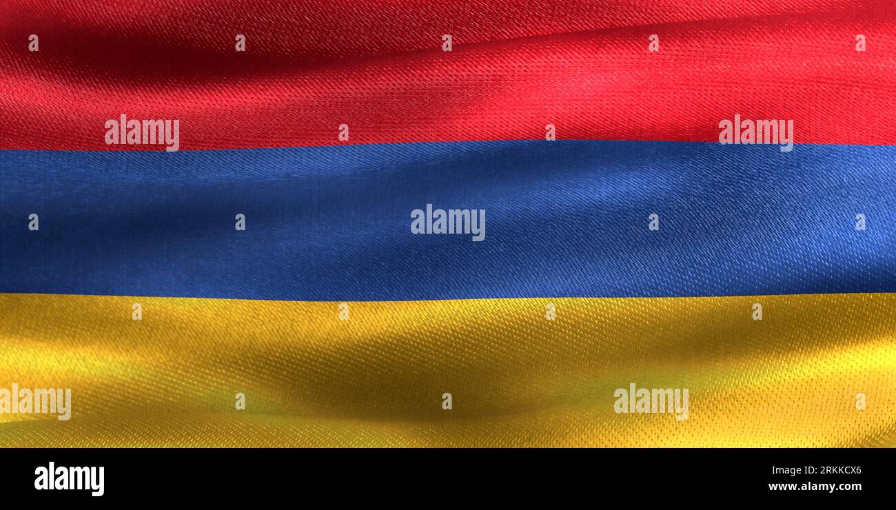 Armenia Flag - Realistic Waving Fabric Flag Stock Photo - Alamy