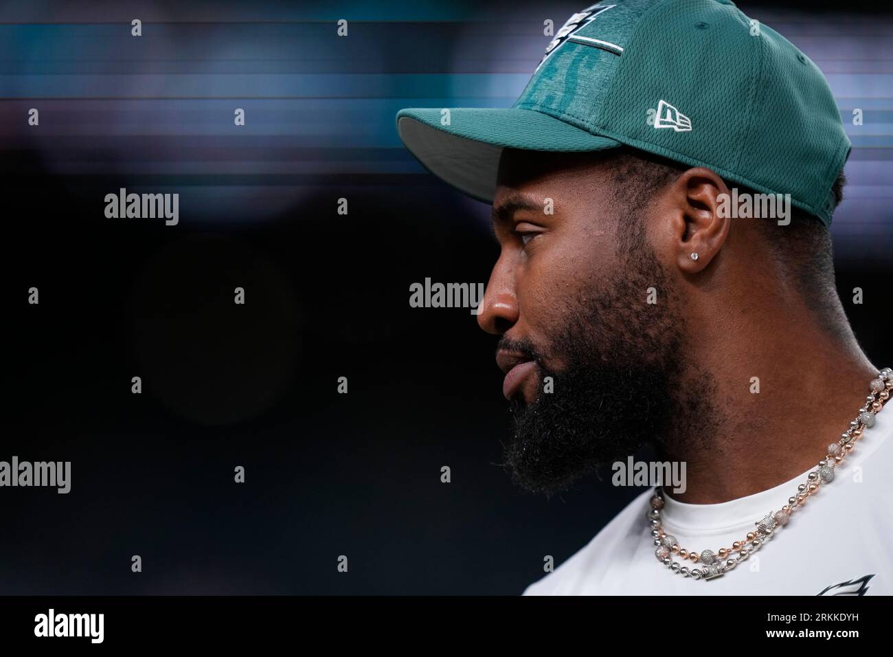 Philadelphia Eagles' Haason Reddick walks to the field during the NFL  football team's training camp, Thursday, Aug. 3, 2023, in Philadelphia. (AP  Photo/Matt Slocum Stock Photo - Alamy