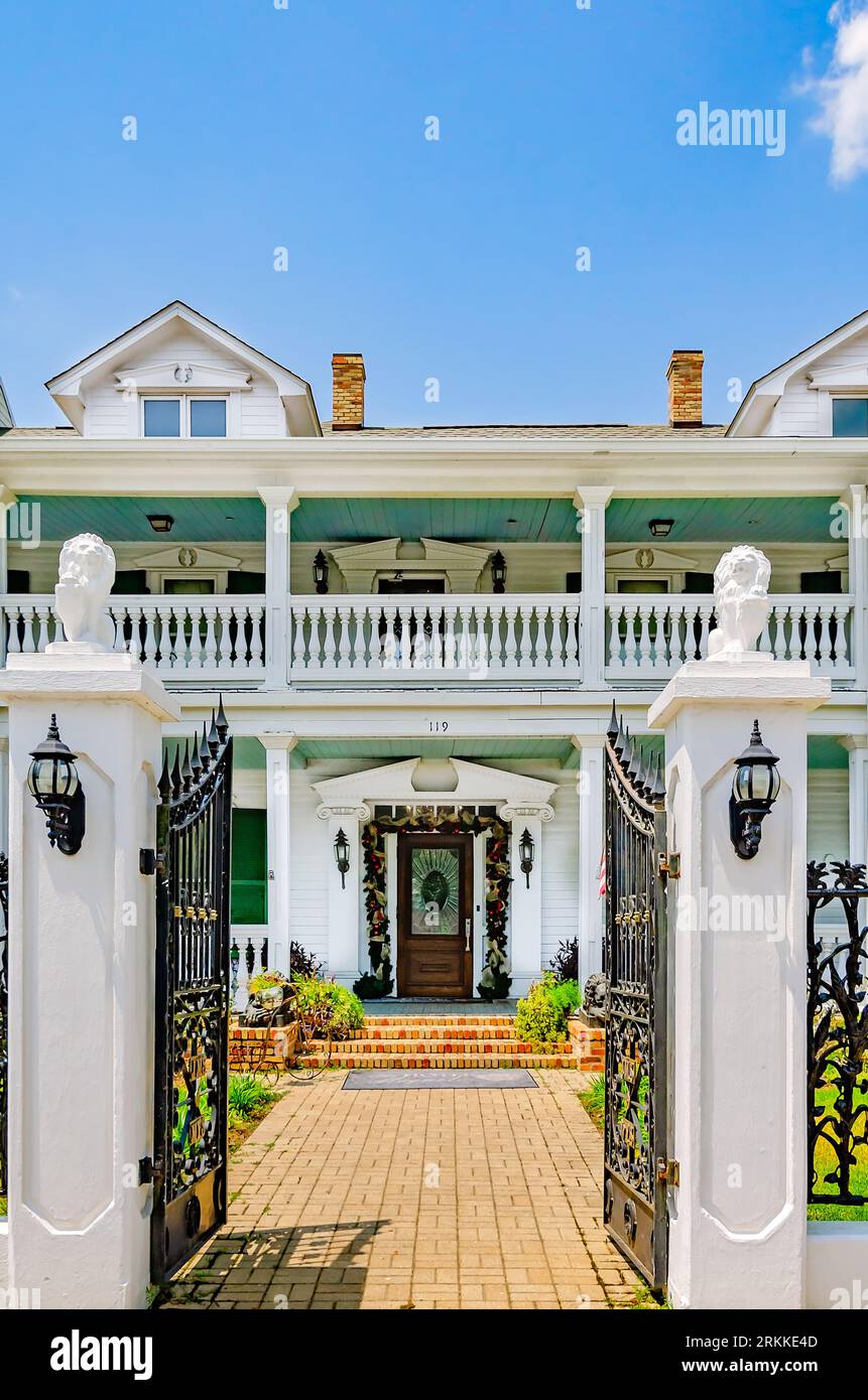 Hotel Magnolia is pictured, Aug. 19, 2023, in Foley, Alabama. Hotel Magnolia was built in 1908 and originally named The Magnolia Hotel. Stock Photo