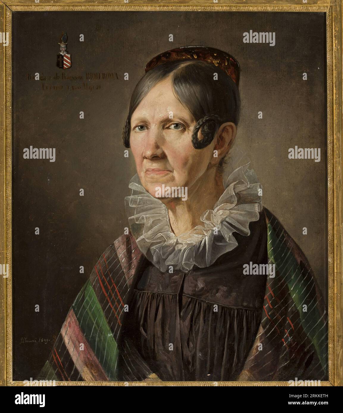Portrait of Rachela Romer née de Raes 1849 by Ivan Khrutsky Stock Photo