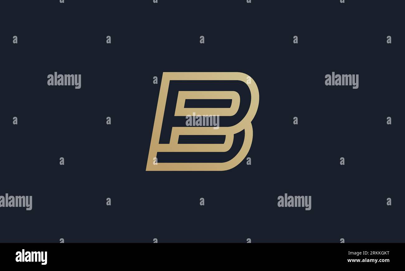 Creative and Minimalist Letter BP PB Logo Design , PB BP Monogram Stock ...