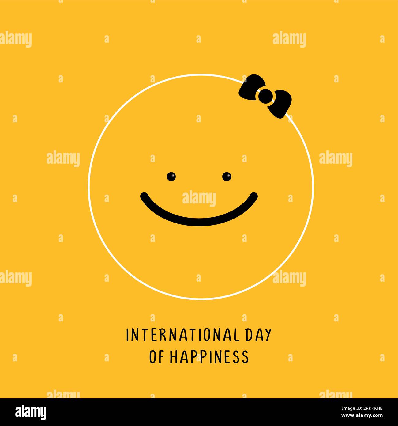 International day of happiness smile day banner. Good mood. Fun concept