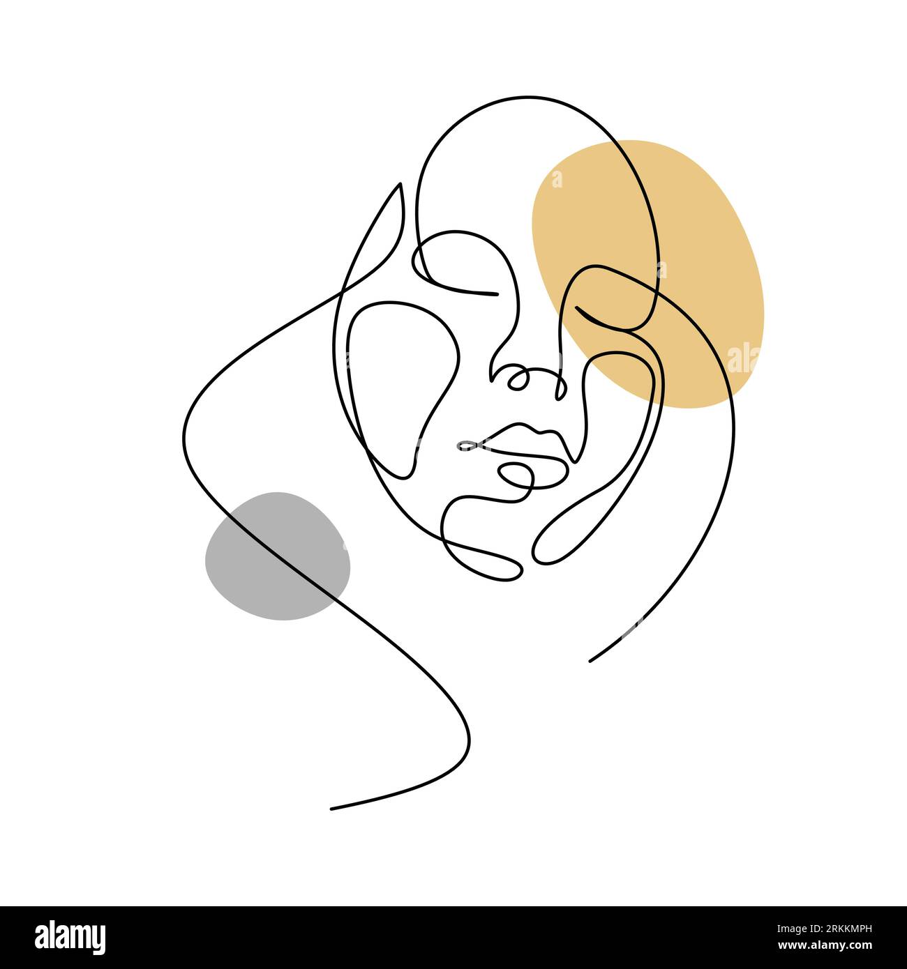 Abstract Woman Face One Line Drawing Portrait Minimalistic Style Stock Vector Image And Art Alamy 1976