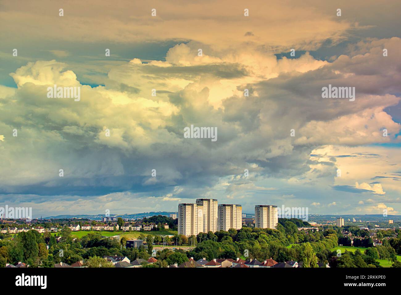 Aerial view glasgow west end hires stock photography and images Alamy