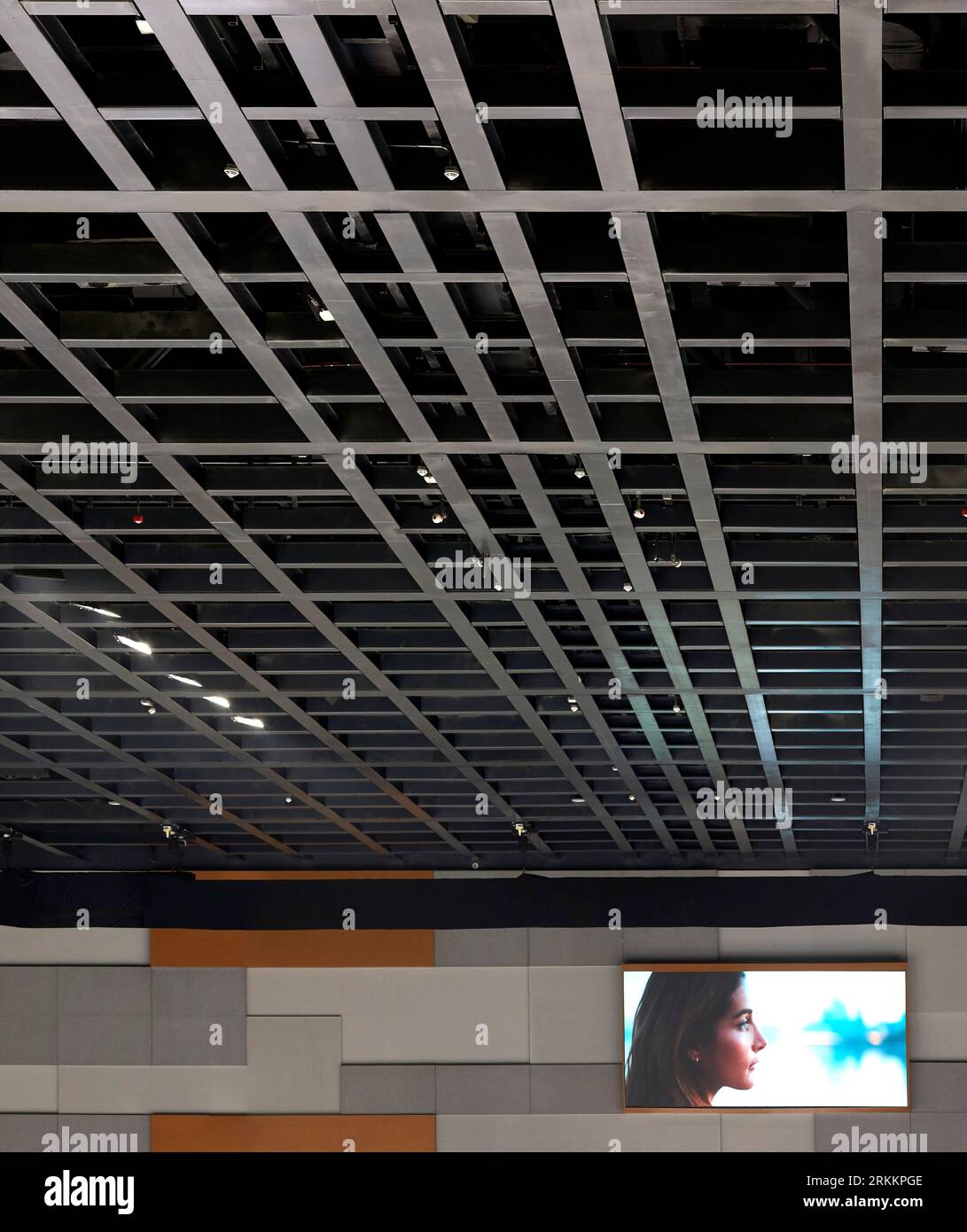 Projection screen and ceiling structure. 360 Mall, Kuweit City, Kuwait
