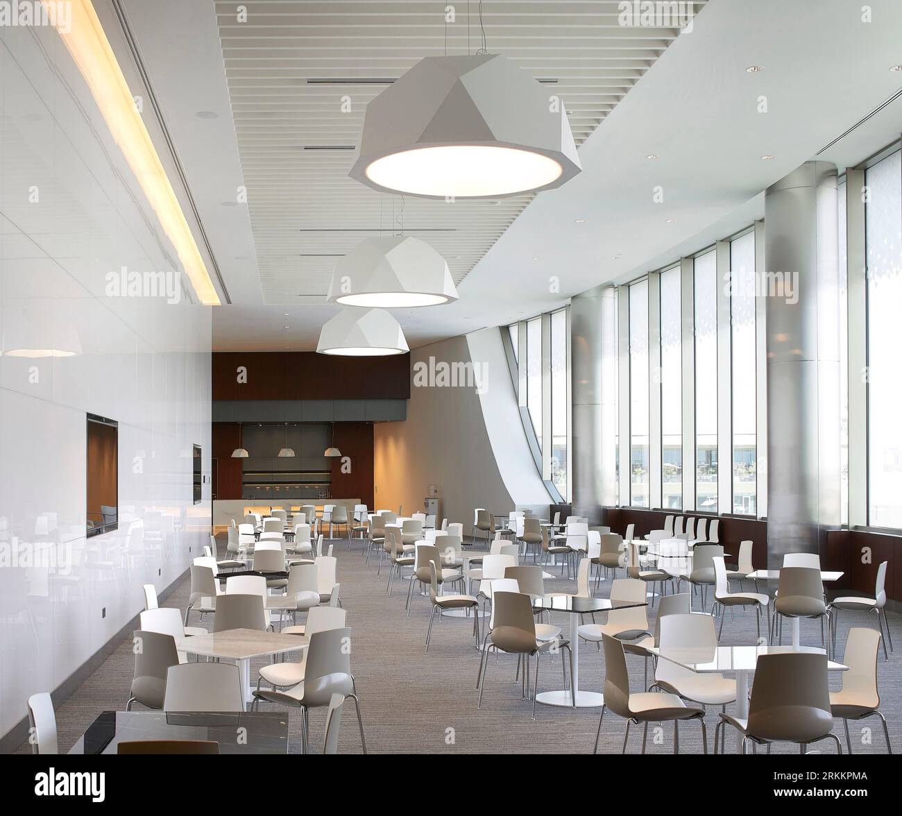 Cafeteria. 360 Mall, Kuweit City, Kuwait. Architect: CRTKL, 2021. Stock Photo