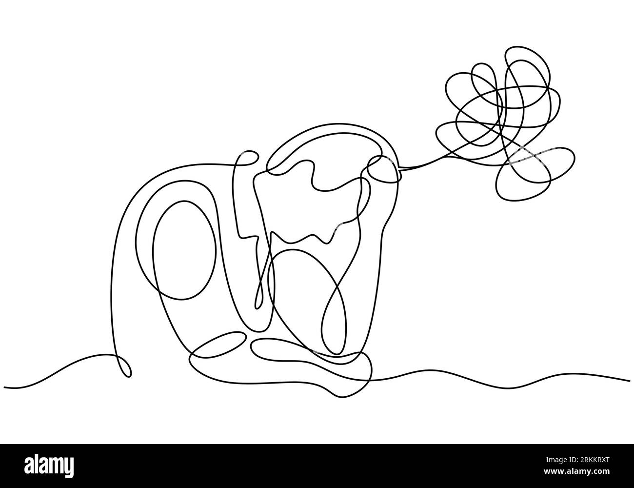 Man with mental health problem. Continuous one line drawing, minimalist